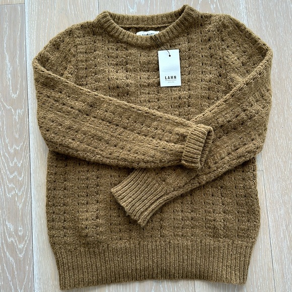 NWT PERSONS Fran Oversized Wool Blend Sweater in Moss - size Medium like SEZANE - Picture 4 of 8